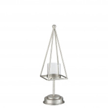 Подсвечник "Pyramid" silver h405