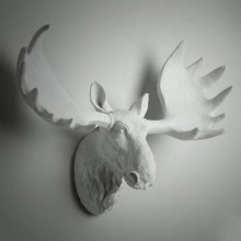 НАСТЕННАЯ СКУЛЬПТУРА "ЛОСЬ" WHITE