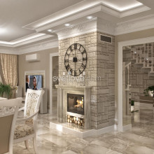 ЧАСТНЫЙ ИНТЕРЬЕР. КОТТЕДЖ В МКР КРАЗОВСКОМ 246м²