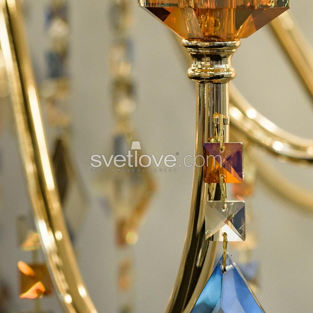 ЛЮСТРА ПОДВЕСНАЯ "MERCEDES" SP6+6 GOLD/COLOR