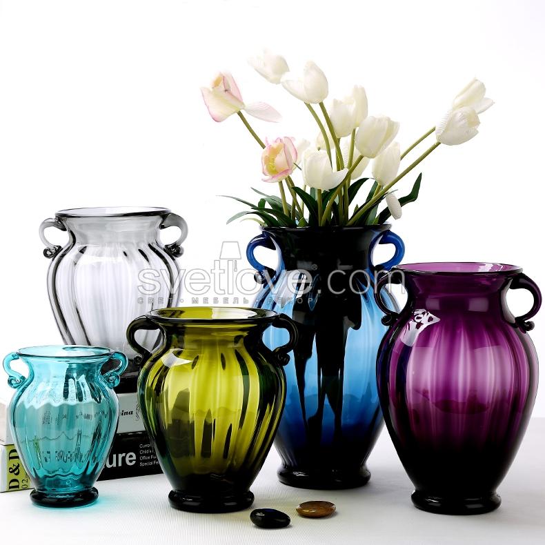 ВАЗА СТЕКЛЯННАЯ "AMPHORA" GREEN BIG