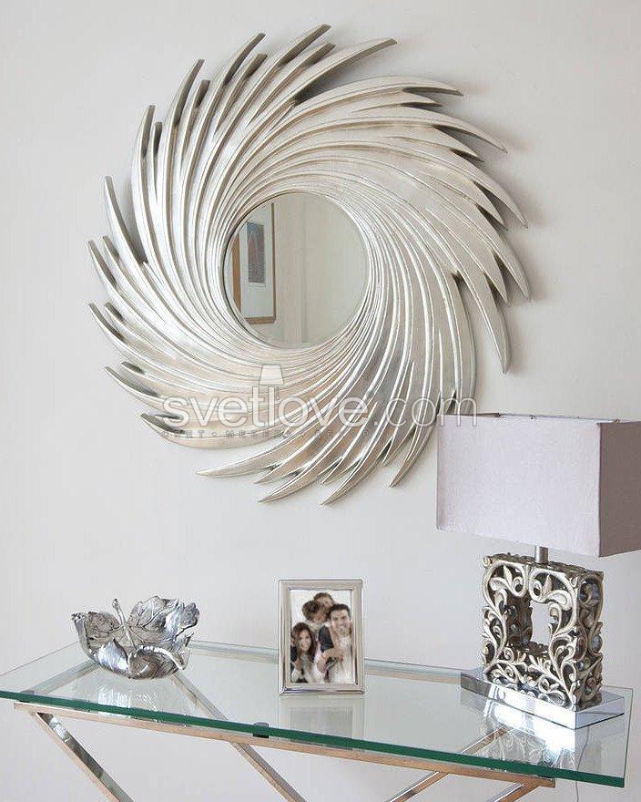 ЗЕРКАЛО "SWIRL" 20C SILVER