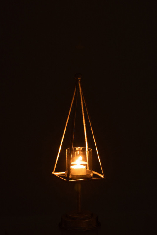 Подсвечник "Pyramid" silver h405