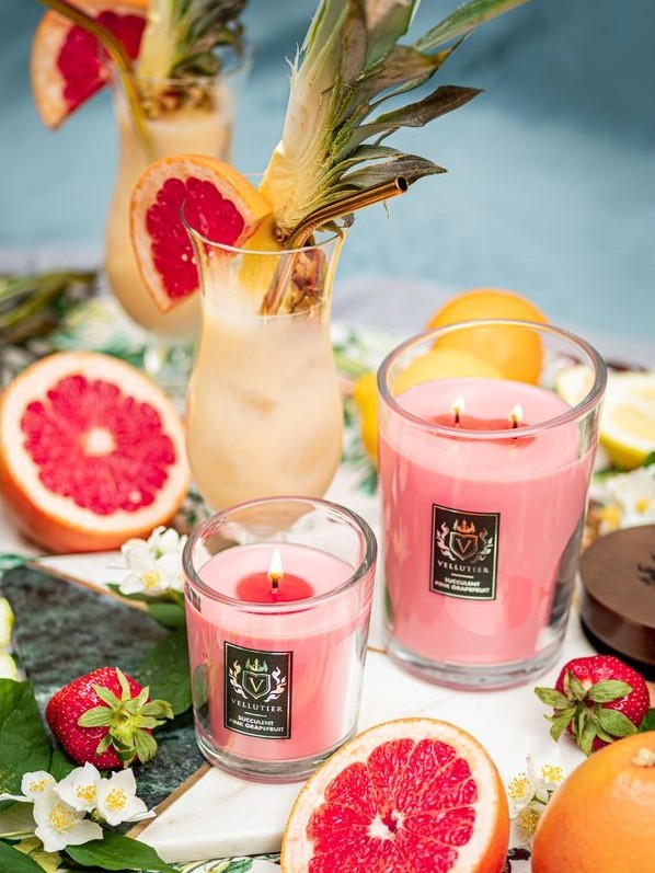 Ароматическая свеча Succulent pink grapefruit / Сочный розовый грейпфрут, 225гр