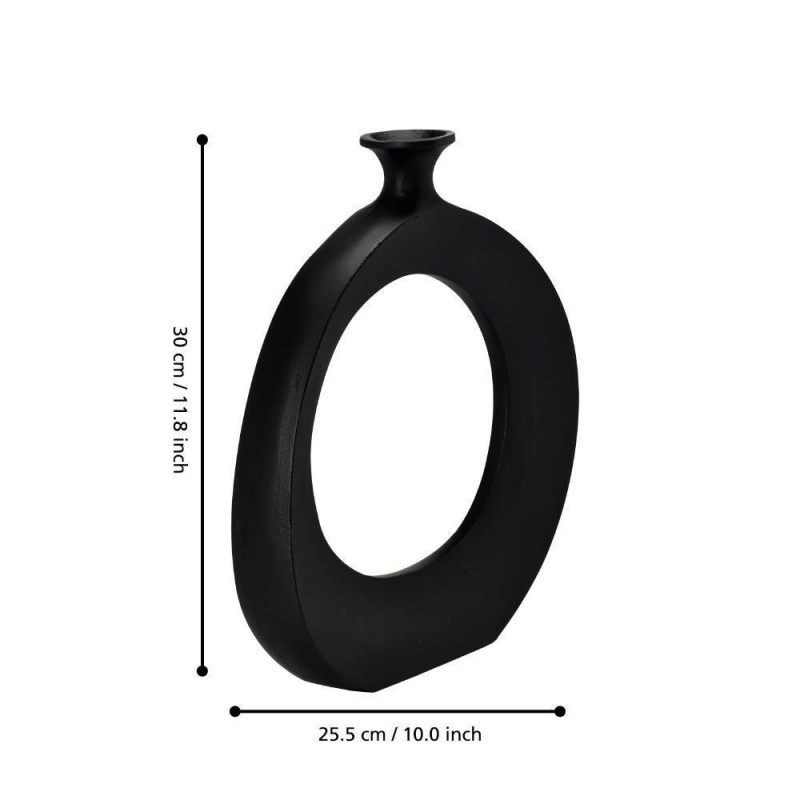 Ваза металлическая "Ankarefo black" h300