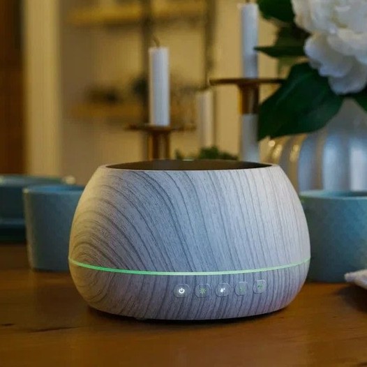 Электрический аромадиффузор - Bluetooth колонка с ионизатором воздуха Mandala Blanc 1000мл.