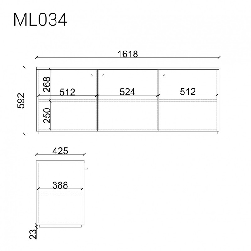 КОМОД MINIMAL "ML034" темный дуб, чёрно-зеленый